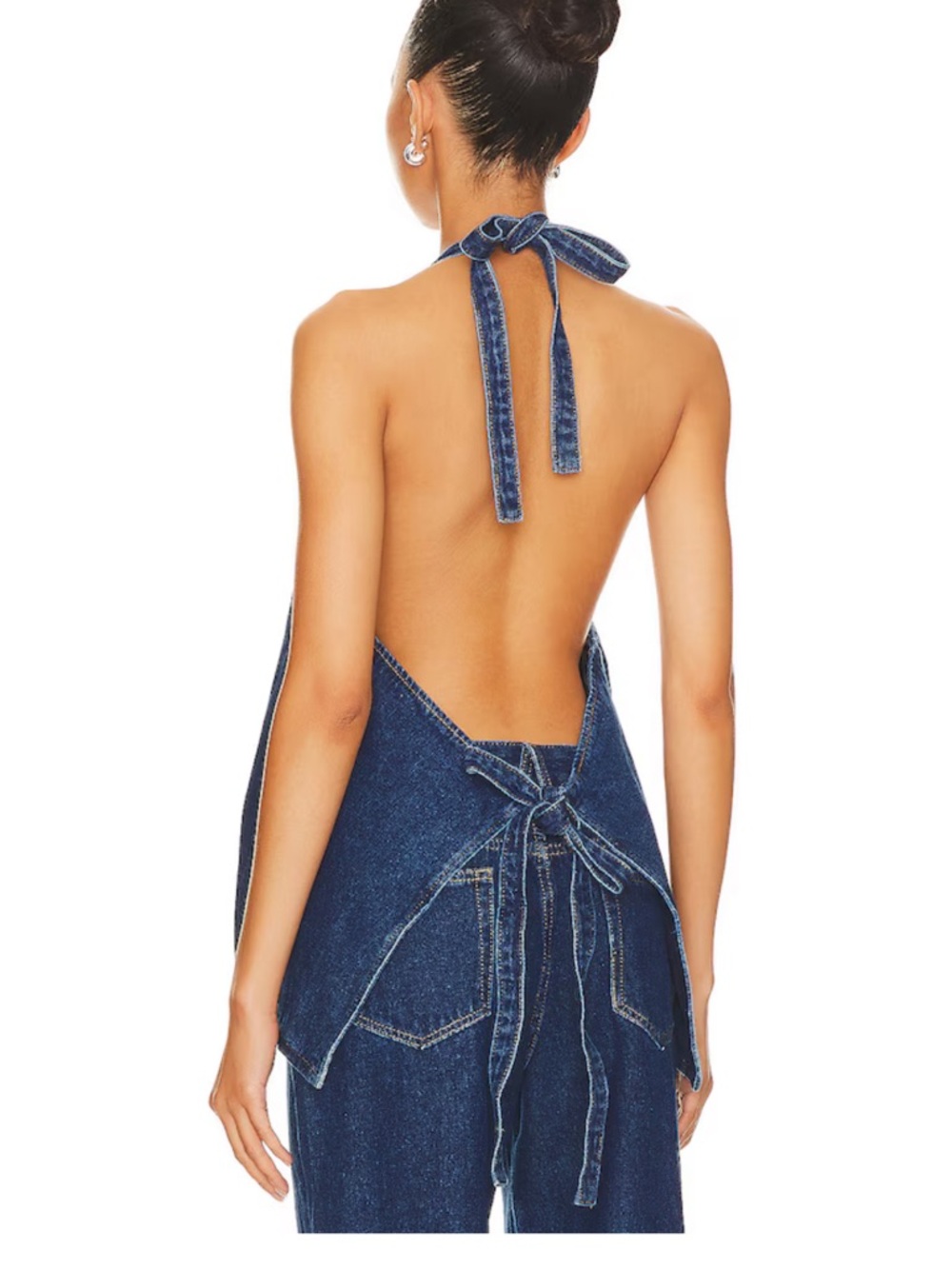 Lioness Hills Halter Top in Dark Denim - Picture 2 of 6